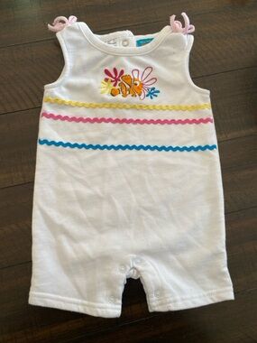 Vintage Disney Finding Nemo Baby Girl Sleeveless Button Romper Size 0-3 months